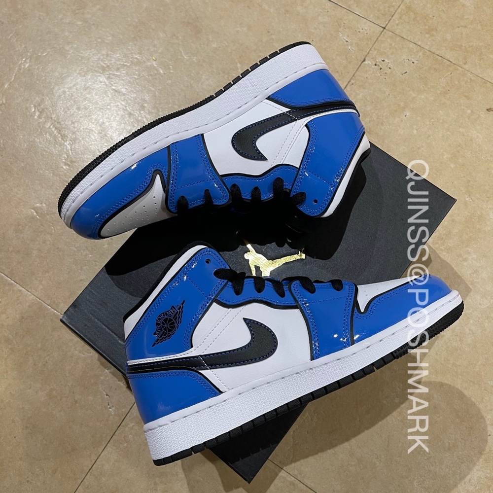 Air Jordan 1 Mid Signal Blue W - Picture 9 of 9